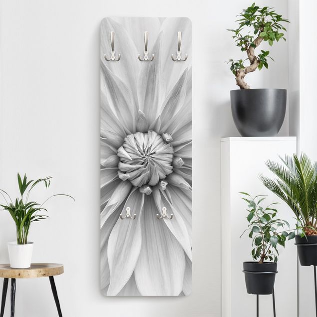 Klädhängare vägg blommor  Botanical Blossom In White