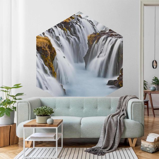 Tapeter modernt Brúarfoss Waterfall In Iceland