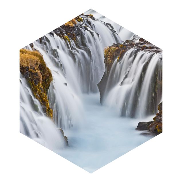 Fototapeter landskap Brúarfoss Waterfall In Iceland