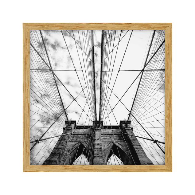 Tavlor arkitektur och skyline Brooklyn Bridge In Perspective