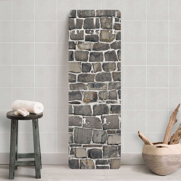 Klädhängare vägg mönster Quarry Stone Wallpaper Natural Stone Wall