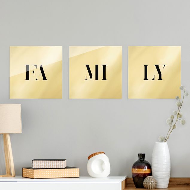 Tavlor familj Letters FAMILY Black Set I