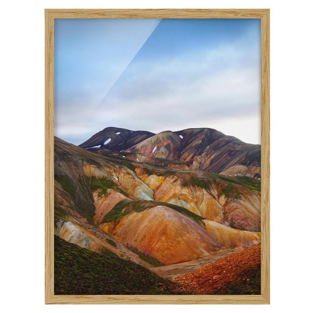 Tavlor med ram landskap Colourful Mountains In Iceland