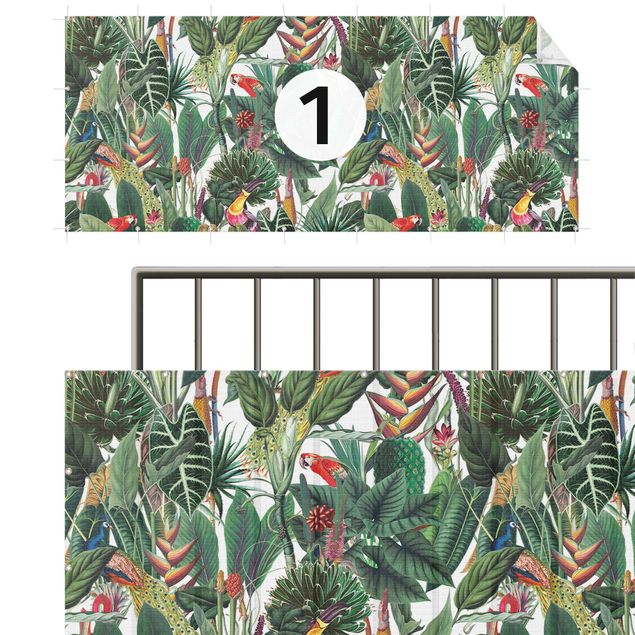 Insynsskyddsmatta Colourful Tropical Rainforest Pattern II