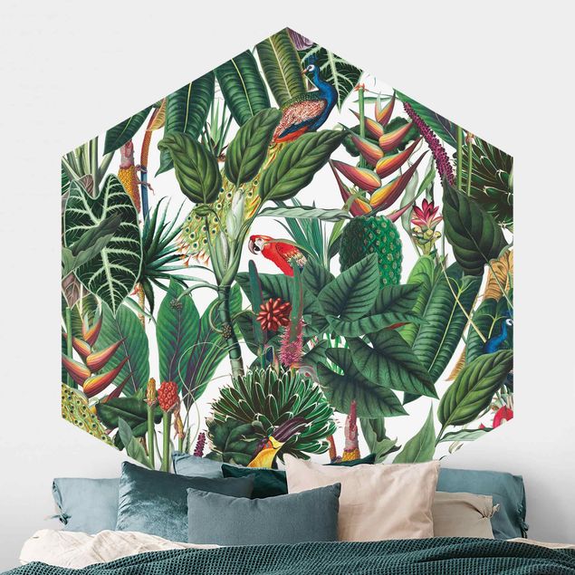 Kök dekoration Colourful Tropical Rainforest Pattern