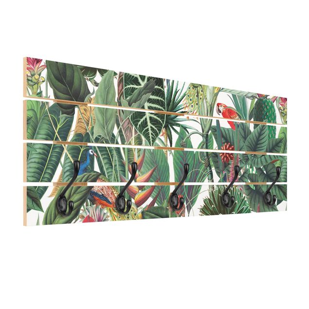 Klädhängare vägg Colourful Tropical Rainforest Pattern
