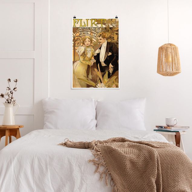 Kök dekoration Alfons Mucha - Advertising Poster For Flirt Biscuits