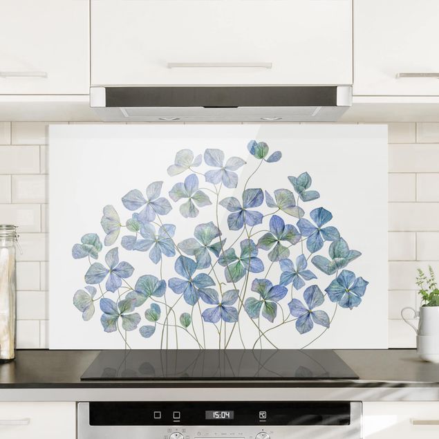 Kök dekoration Blue Hydrangea Flowers