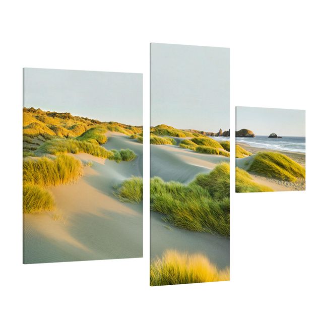 Canvastavlor dyner Dunes And Grasses At The Sea