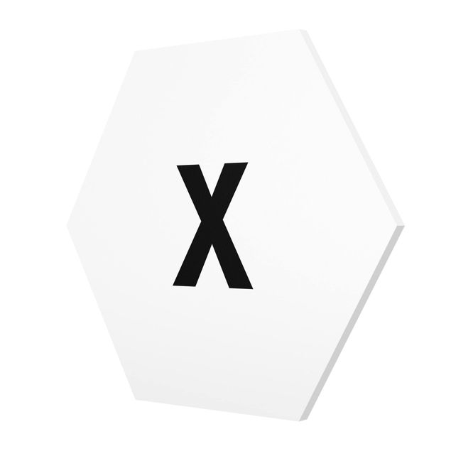 Hexagonala tavlor Letter White X