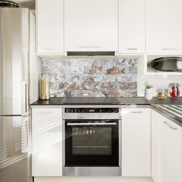 Stänkskydd kök glas mönster Natural Marble Stone Wall