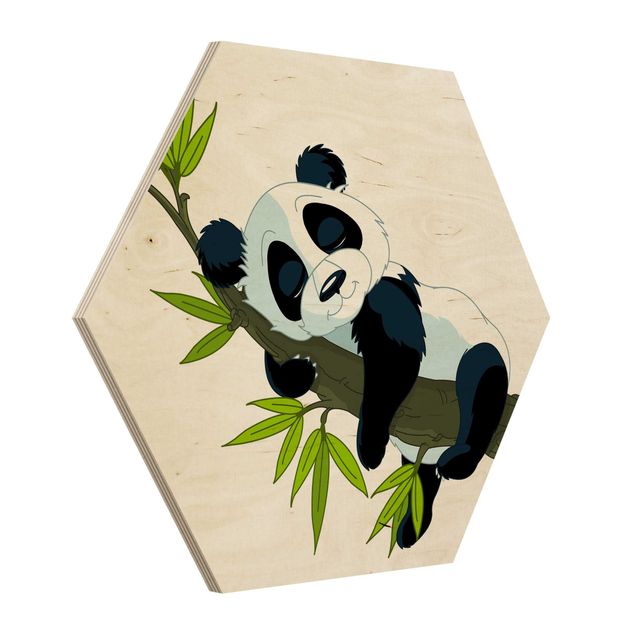 Hexagonala tavlor Sleeping Panda