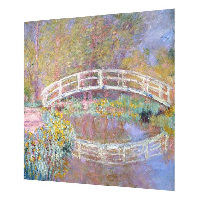 Stänkskydd kök glas blommor  Claude Monet - Bridge Monet's Garden