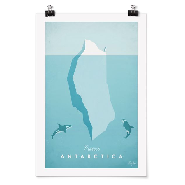Tavlor stränder Travel Poster - Antarctica