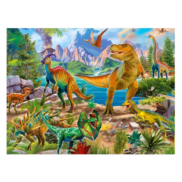 Magnettavla djur T-Rex And Parasaurolophus