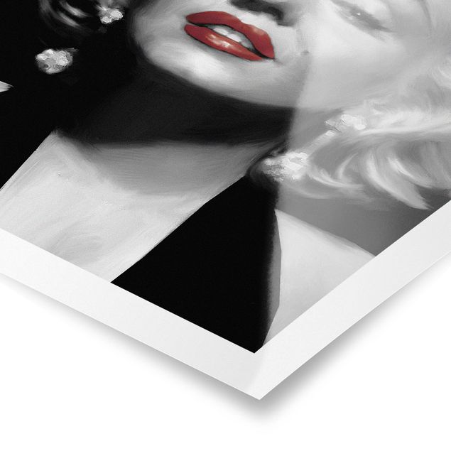 Tavlor Marilyn With Red Lips