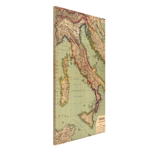Kök dekoration Vintage Map Italy