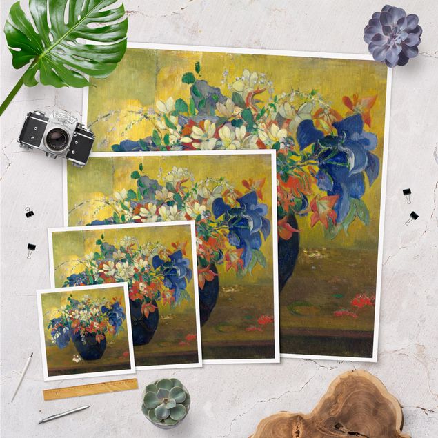 Posters konstutskrifter Paul Gauguin - Flowers in a Vase