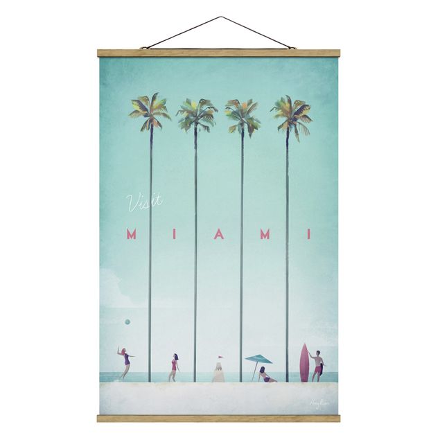 Tavlor hav Travel Poster - Miami