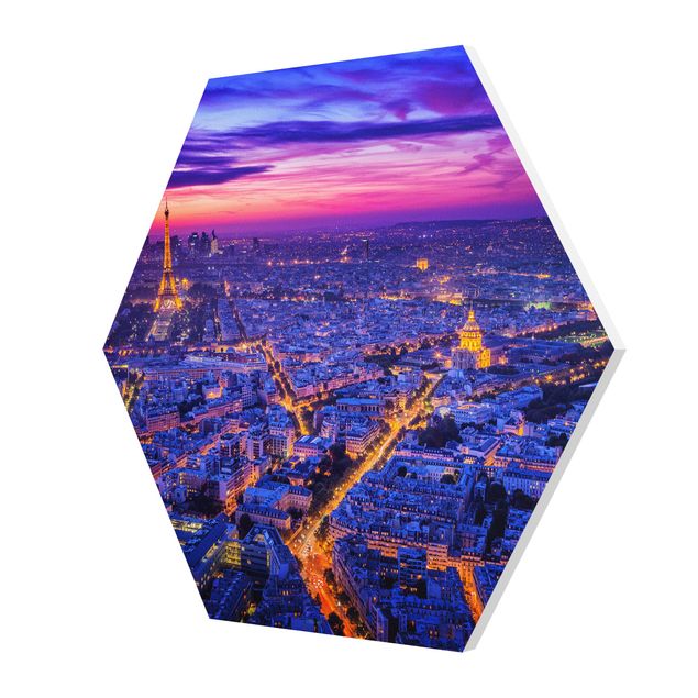 Hexagonala tavlor Paris At Night
