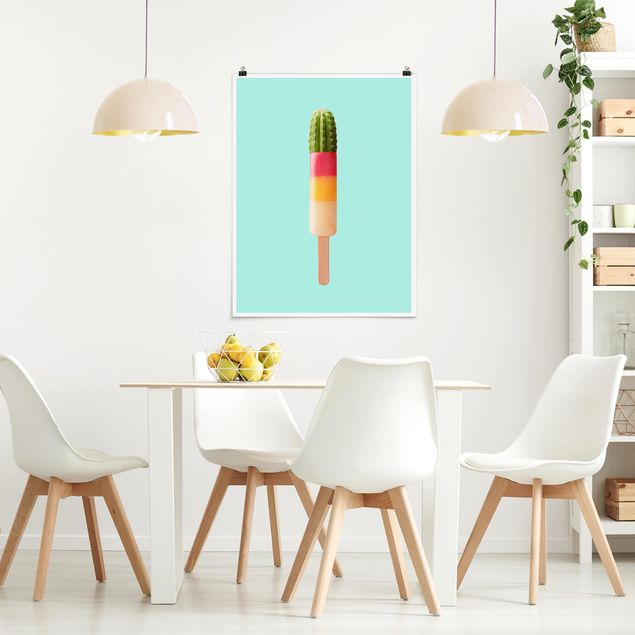 Tavlor konstutskrifter Popsicle With Cactus
