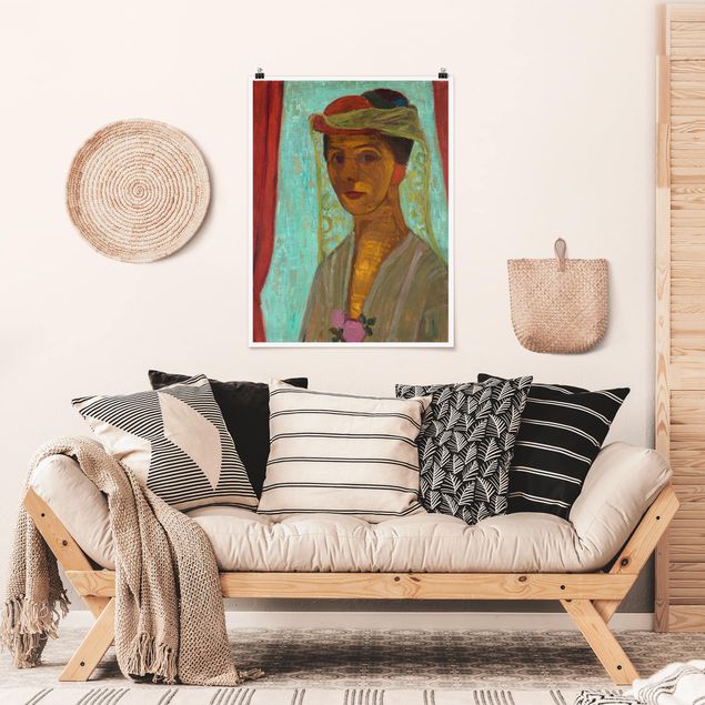 Kök dekoration Paula Modersohn-Becker - Self-Portrait with a Hat and Veil