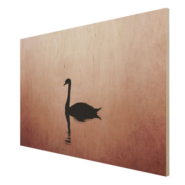 Tavlor Kubistika Swan In Sunset