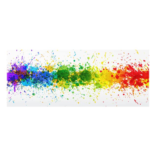 glasskivor kök Rainbow Splatter