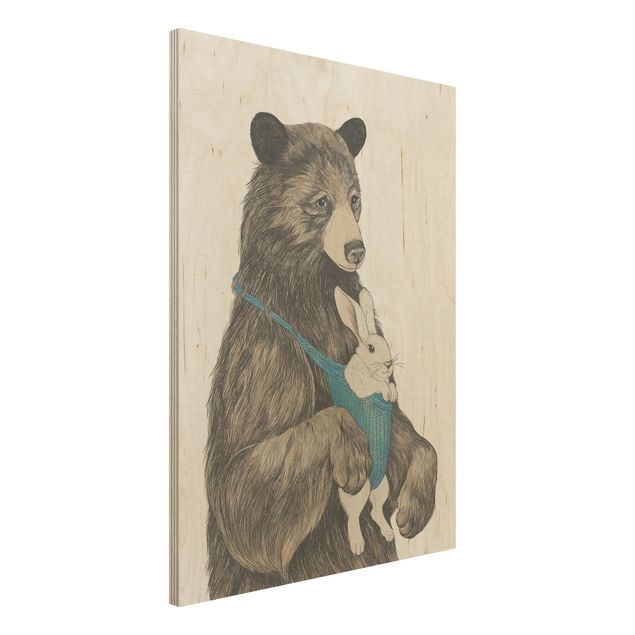 Kök dekoration Illustration Bear And Bunny Baby