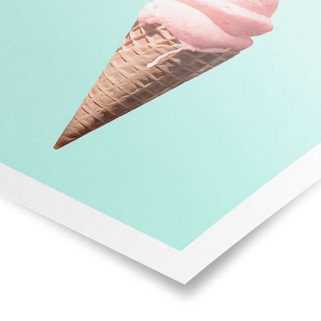 Tavlor turkos Ice Cream Cone With Flamingo