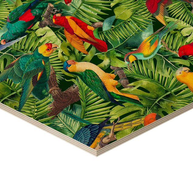 Tavlor Colorful Collage - Parrot In The Jungle
