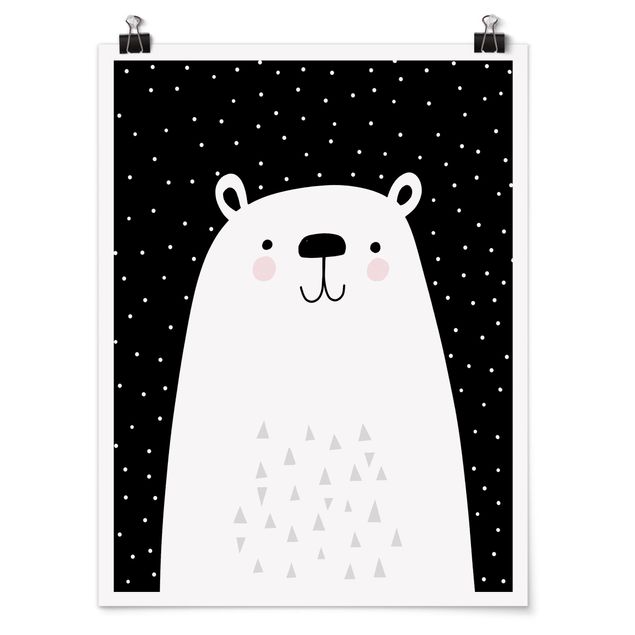 Posters djur Zoo With Patterns - Polar Bear