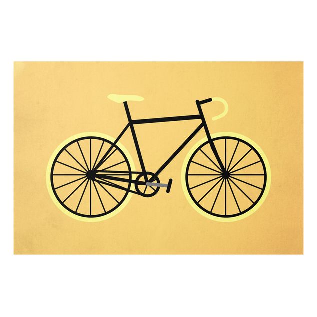 Tavlor konstutskrifter Bicycle In Yellow