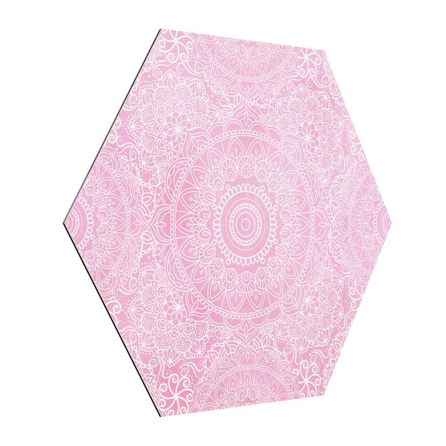 Tavlor mönster Pattern Mandala Light Pink