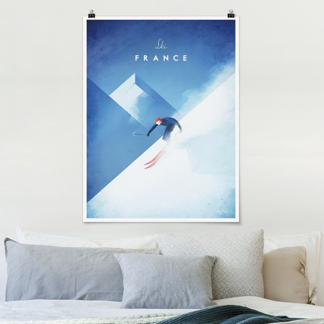 Kök dekoration Travel Poster - Ski In France