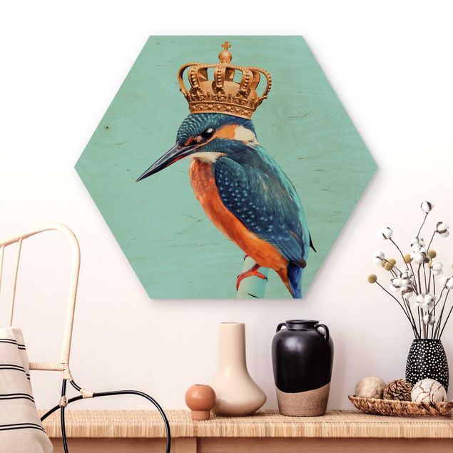 Kök dekoration Kingfisher With Crown