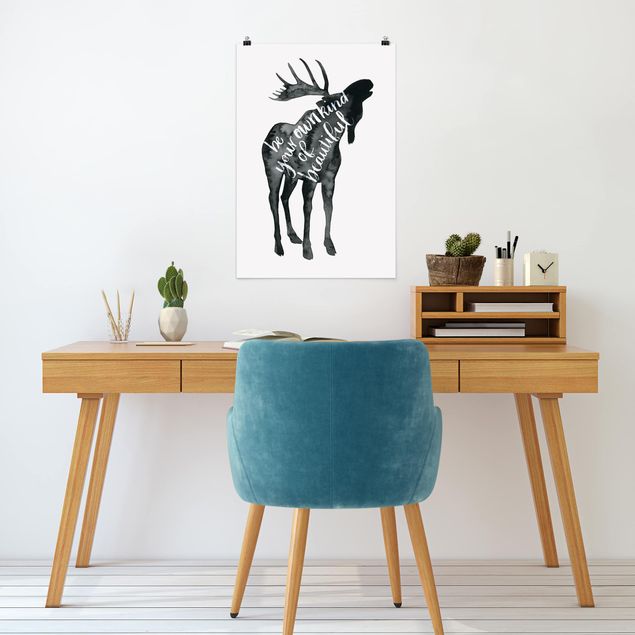 Posters djur Animals With Wisdom - Elk