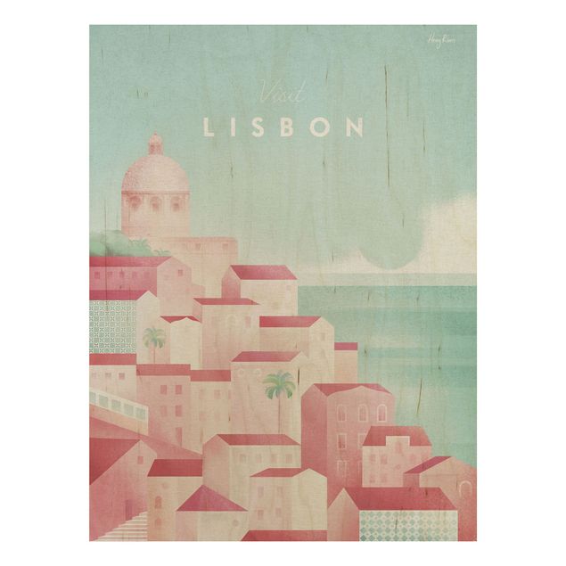 Trätavlor landskap Travel Poster - Lisbon