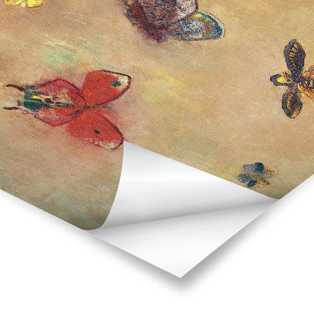 Tavlor konstutskrifter Odilon Redon - Colourful Butterflies