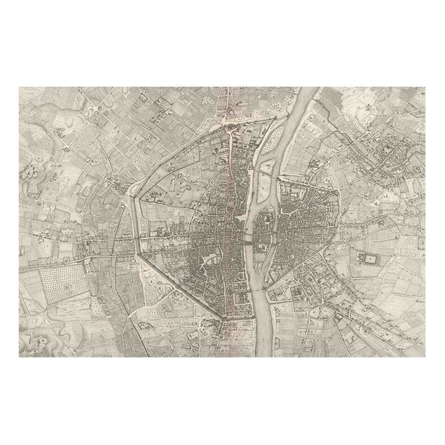 Tavlor Paris Vintage Map Paris