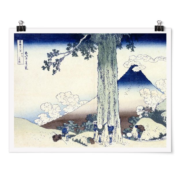 Tavlor bergen Katsushika Hokusai - Mishima Pass In Kai Province