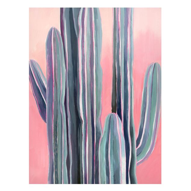 Magnettavla blommor  Cactus On Pink I