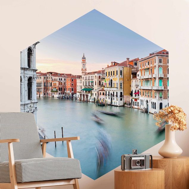 Fototapeter arkitektur och skyline Grand Canal View From The Rialto Bridge Venice