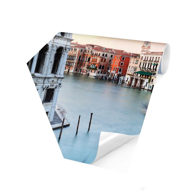 Fototapeter grön Grand Canal View From The Rialto Bridge Venice