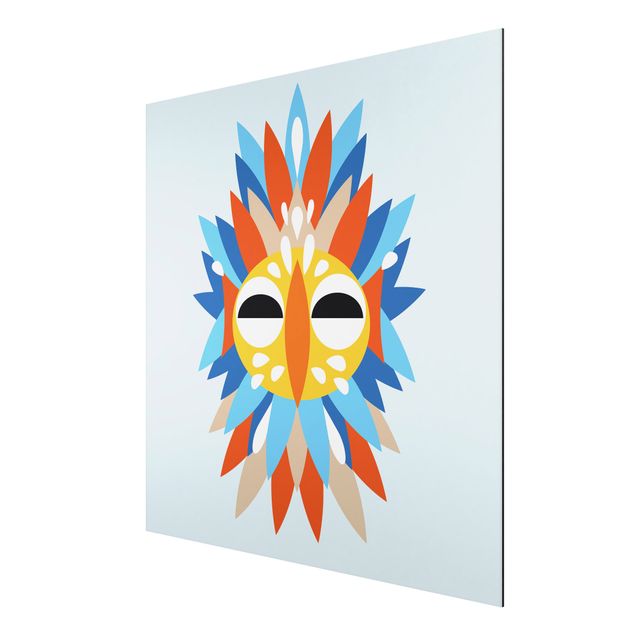 Tavlor konstutskrifter Collage Ethnic Mask - Parrot