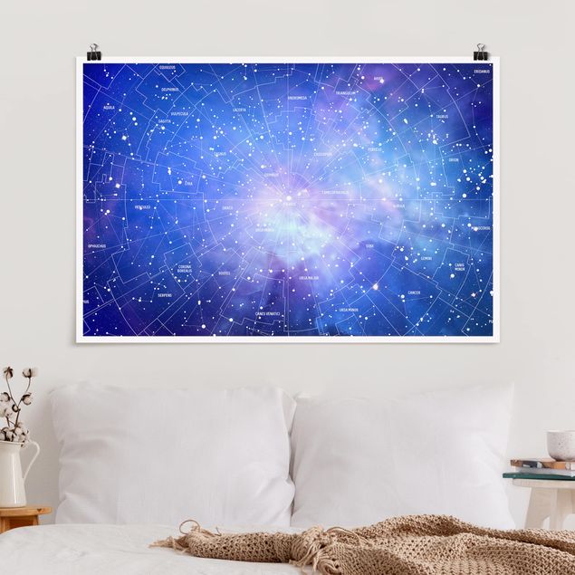 Kök dekoration Stelar Constellation Star Chart