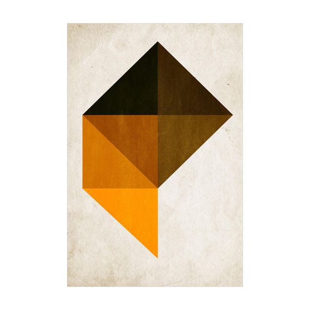 orange matta Geometrical Trapezoid