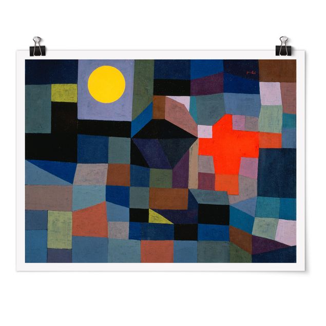 Posters konstutskrifter Paul Klee - Fire At Full Moon