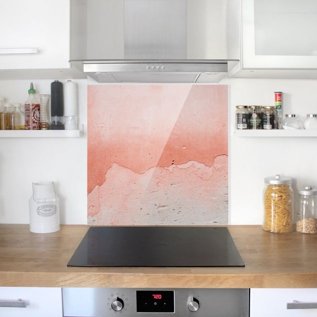Stänkskydd kök glas sten utseende Pink Concrete In Shabby Look