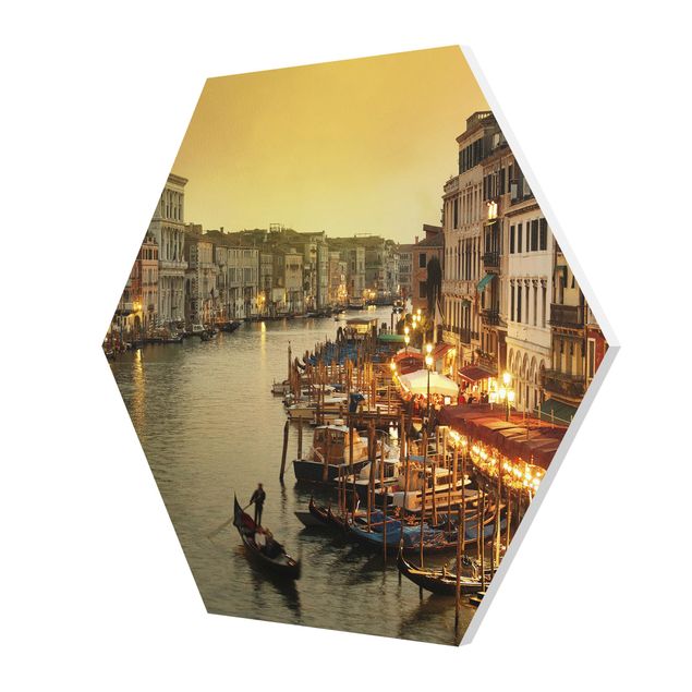 Hexagonala tavlor Grand Canal Of Venice